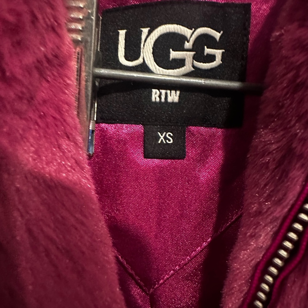 UGG Women's Fuchsia Teddy Jacket
